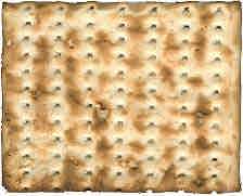 matzah - striped and pierced